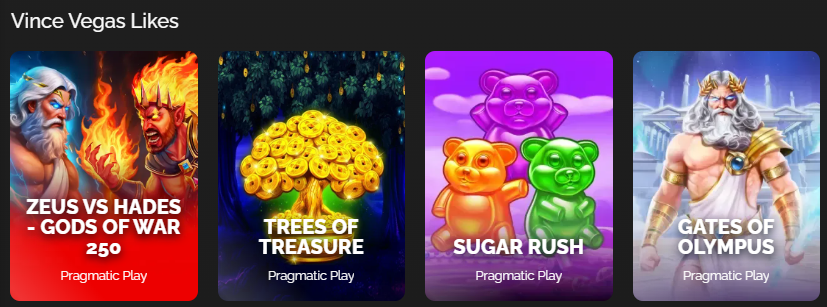 Jogos favoritos do VinceVegas