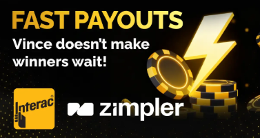 Saques rápidos do VinceVegas (Interac/Zimpler)